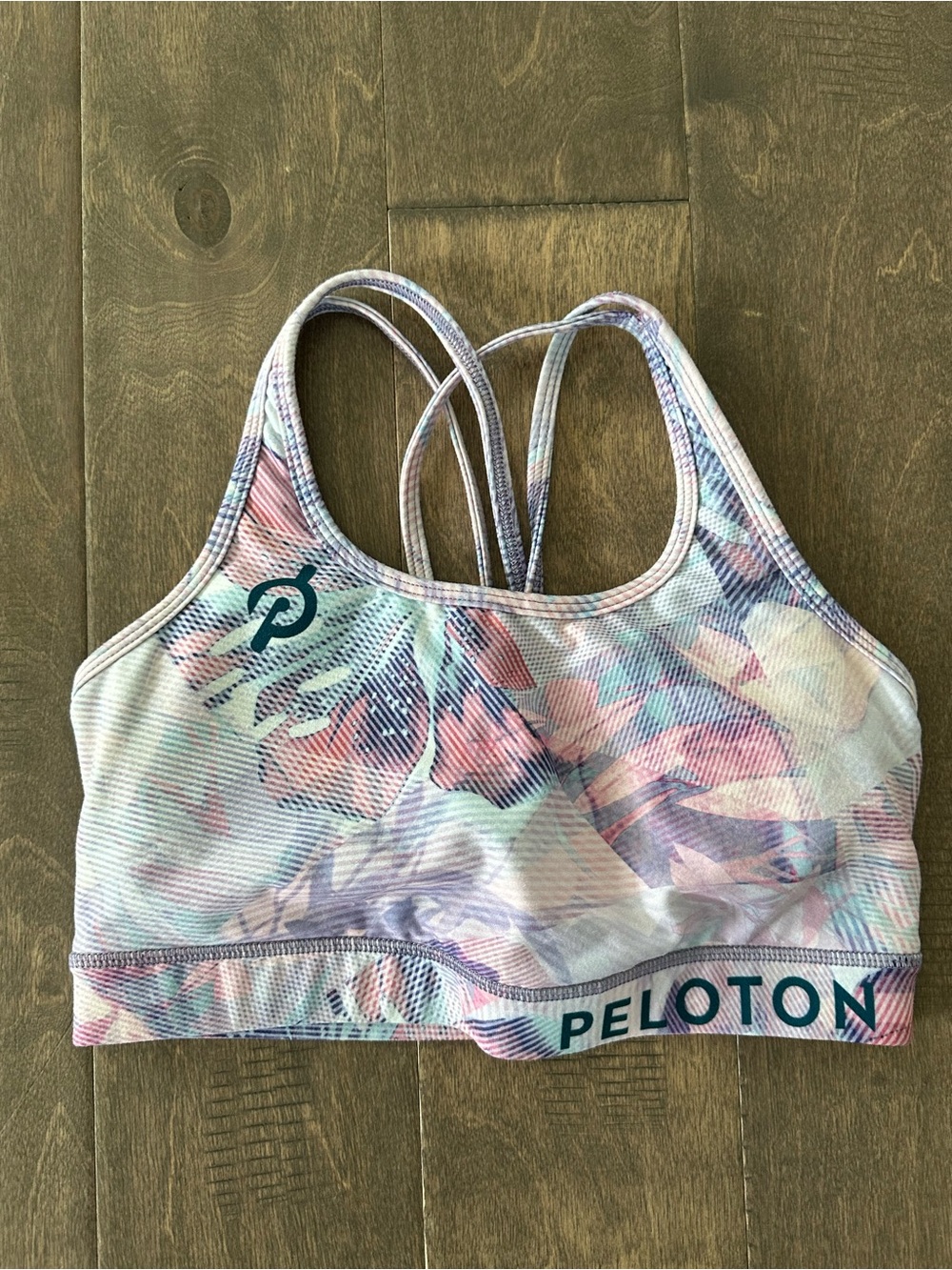 Peloton Women's Pastel Floral Sports Bra - Pink & Purple